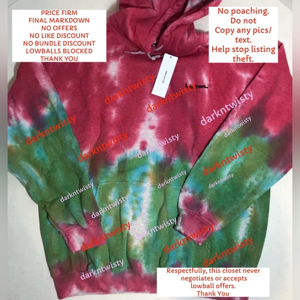 PRICE FIRM! FINAL MARKDOWN! Exclusive UO iets frans Tie Dye Hoodie M BNWT